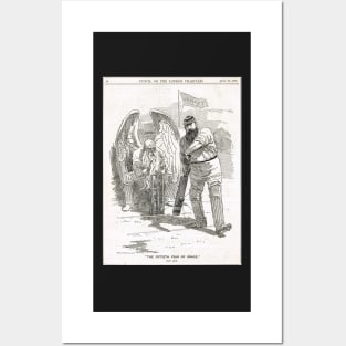 50 years of W G Grace punch cartoon 1898 Posters and Art